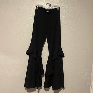 Black stretchy bell bottoms